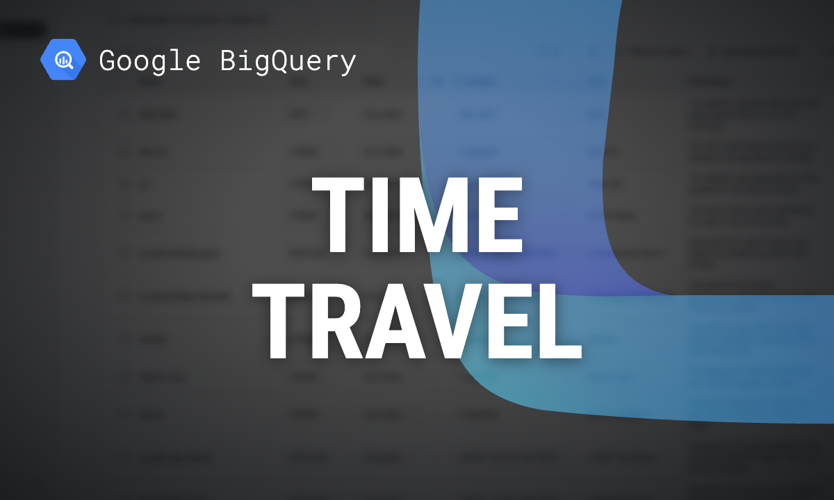 BigQuery time travel: FOR SYSTEM_TIME AS OF, the window and examples