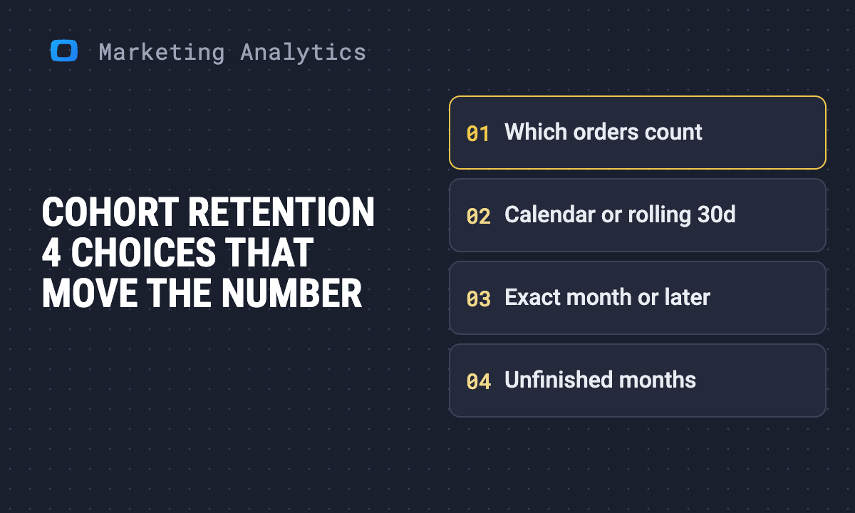 Cohort Retention Analysis in SQL: Four Choices That Change the Number