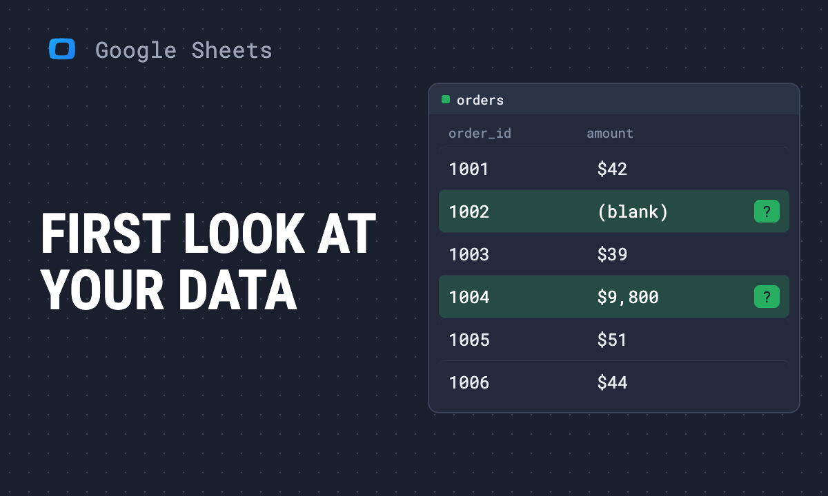 Exploratory data analysis in Google Sheets: a step-by-step guide