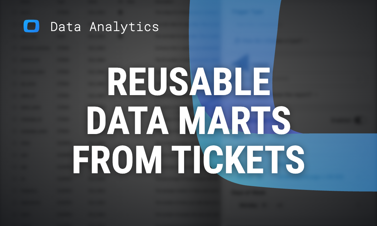 From backlog to library: Turning tickets into reusable Data Marts