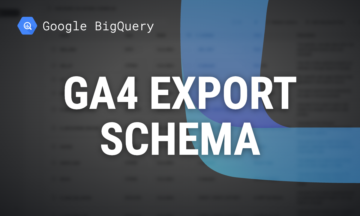 GA4 BigQuery export schema: the tables, the fields and how dates work