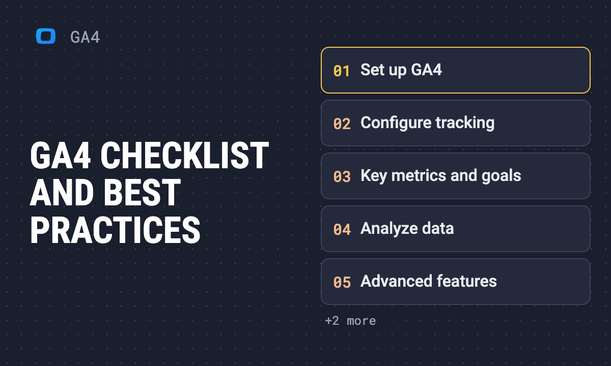 Google Analytics 4 Checklist and Best Practices