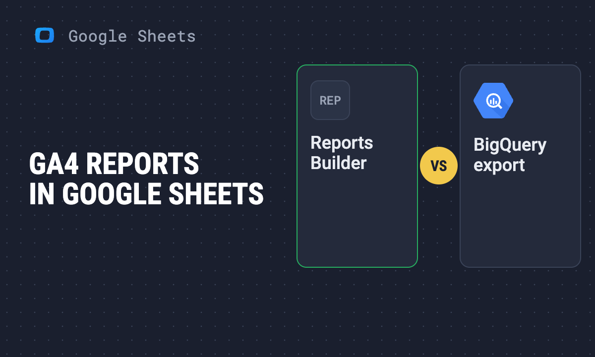 GA4 reports in Google Sheets: two ways to automate them