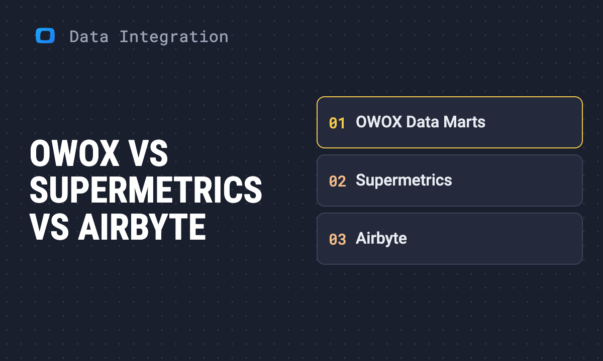 OWOX Data Marts vs Supermetrics vs Airbyte: which one fits your marketing data
