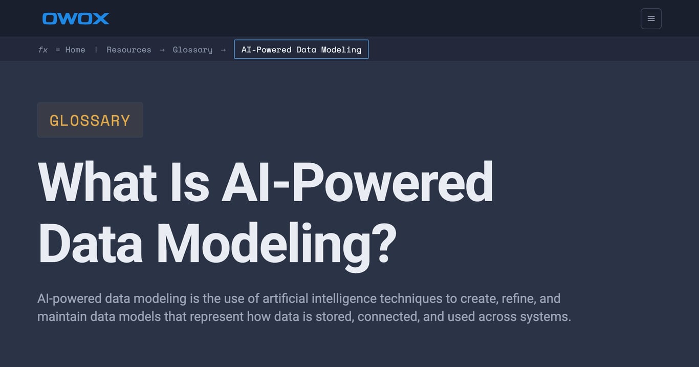 AI-Powered Data Modeling