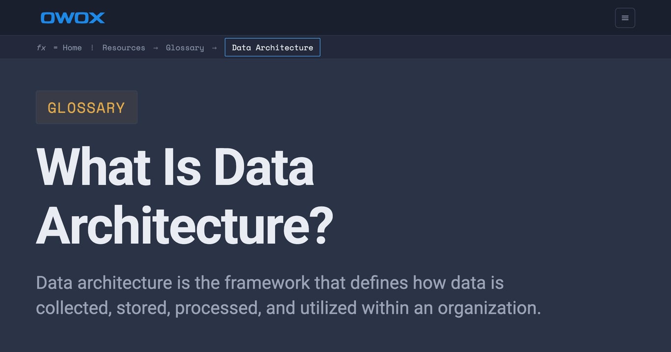 Data Architecture