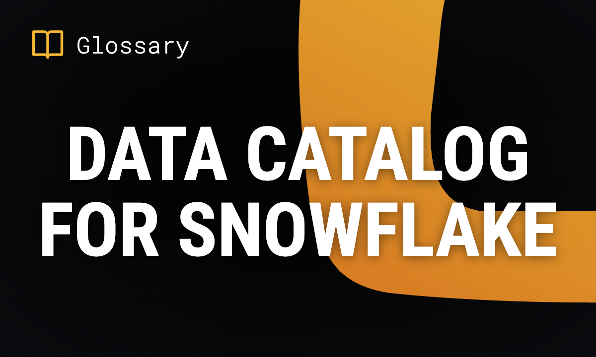 Data Catalog for Snowflake