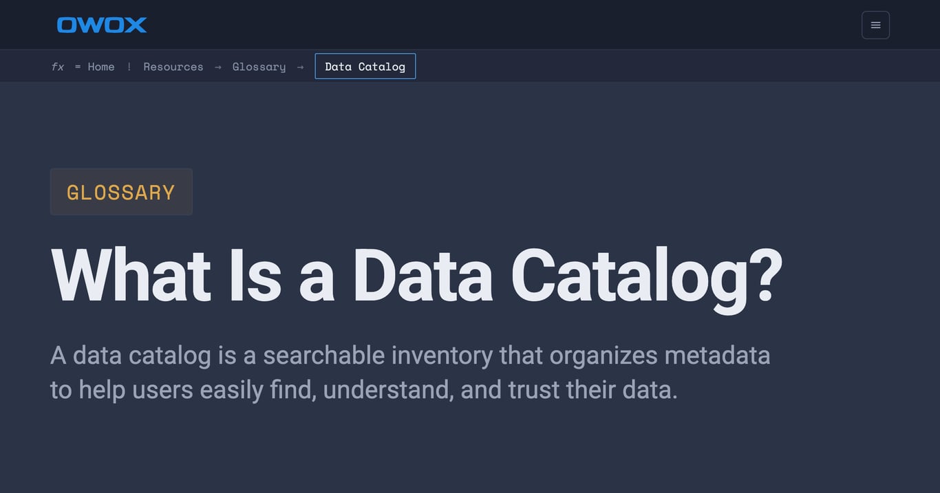 Data Catalog