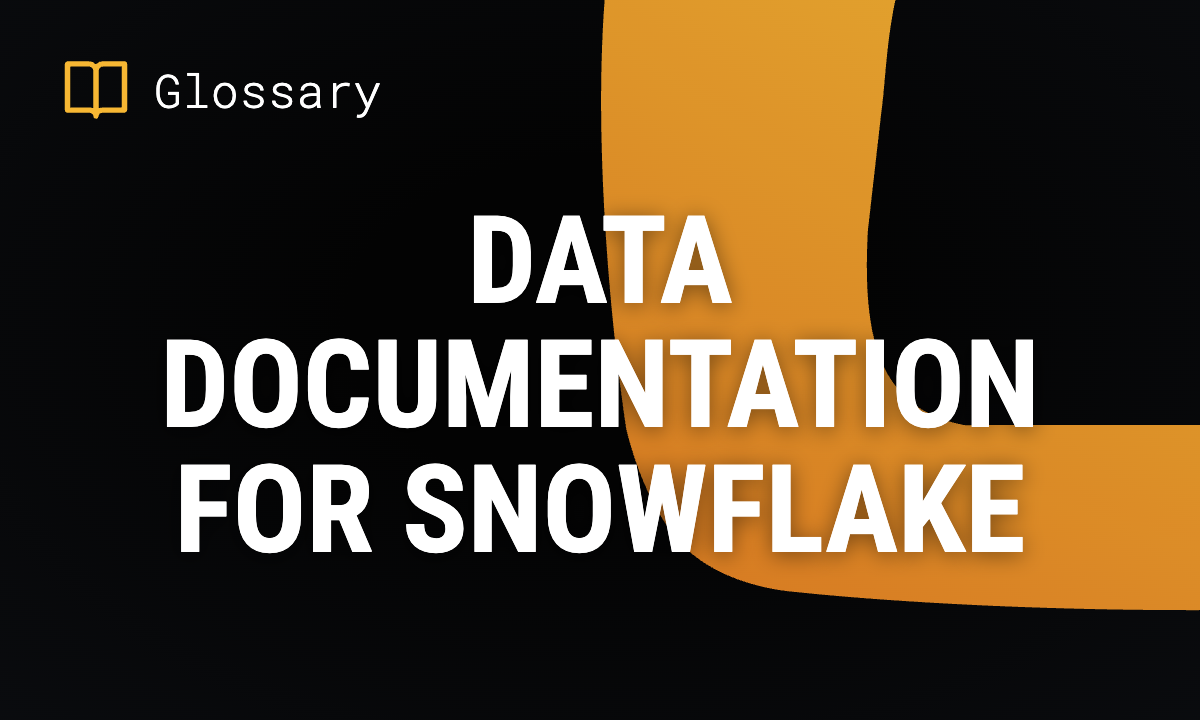 Data Documentation for Snowflake