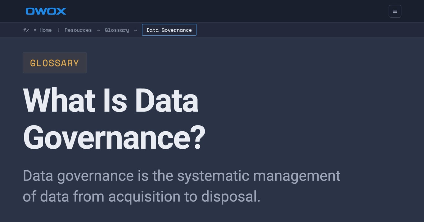 Data Governance