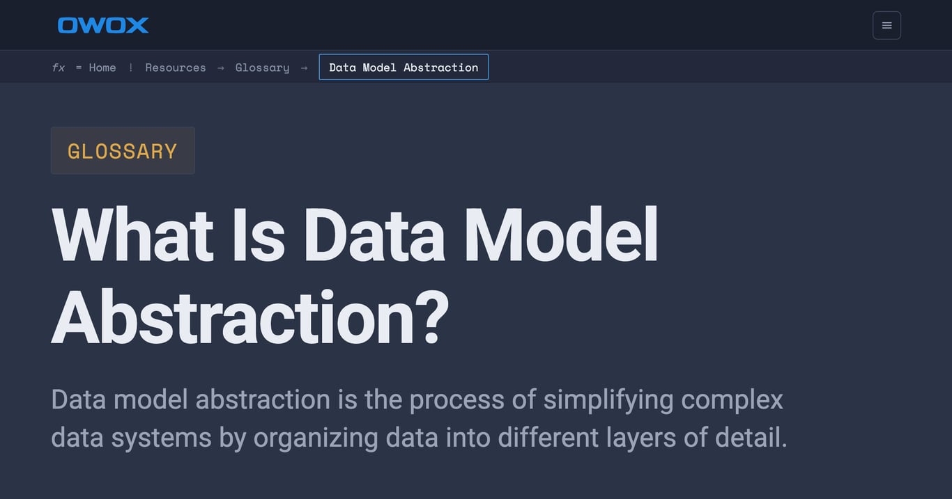 Data Model Abstraction