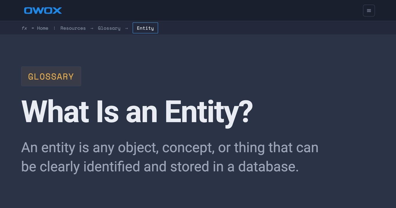 What is an Entity in Data Modeling? Definition