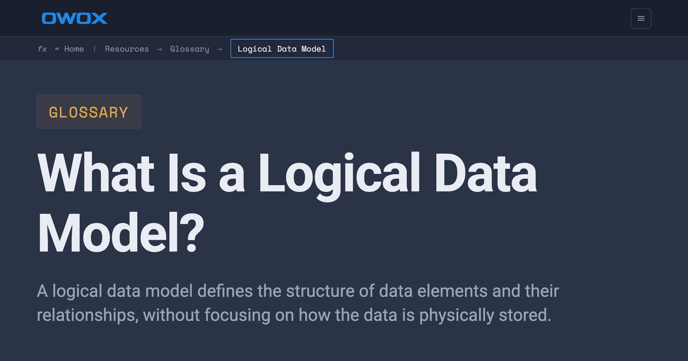 What is a Logical Data Model? Definition & Guide