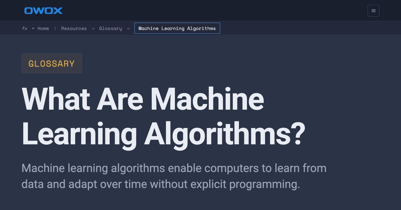 Machine Learning Algorithms