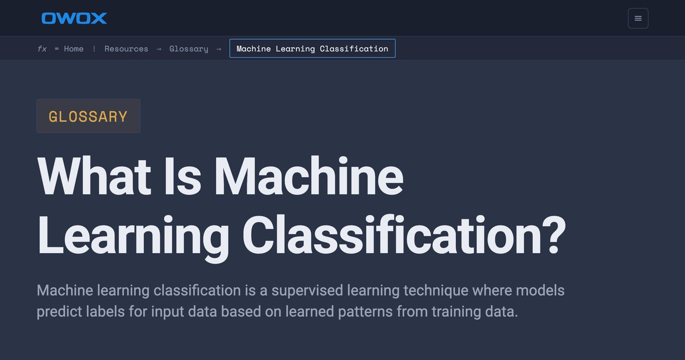 ML Classification