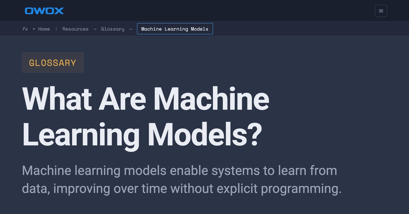 Machine Learning Models