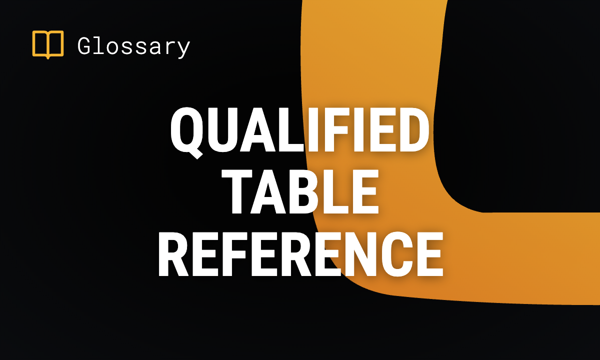 Qualified Table Reference