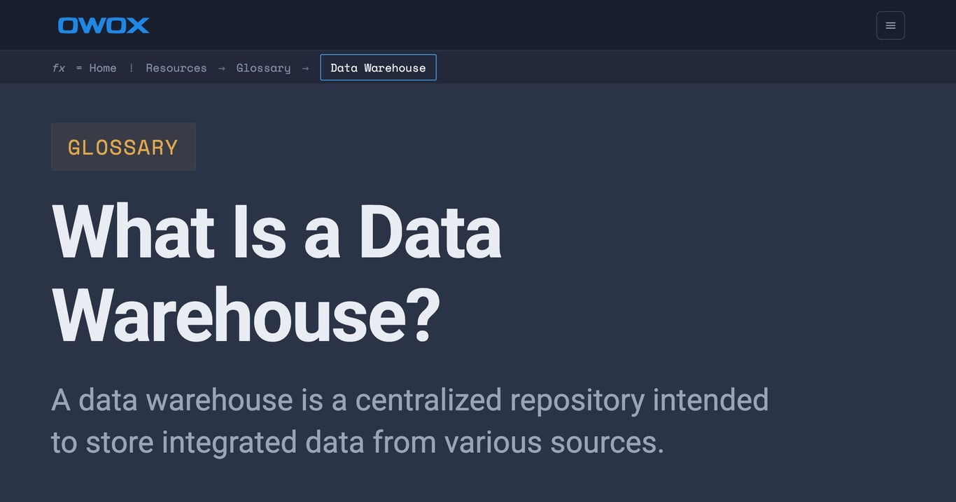 What is a Data Warehouse? Definition & Guide
