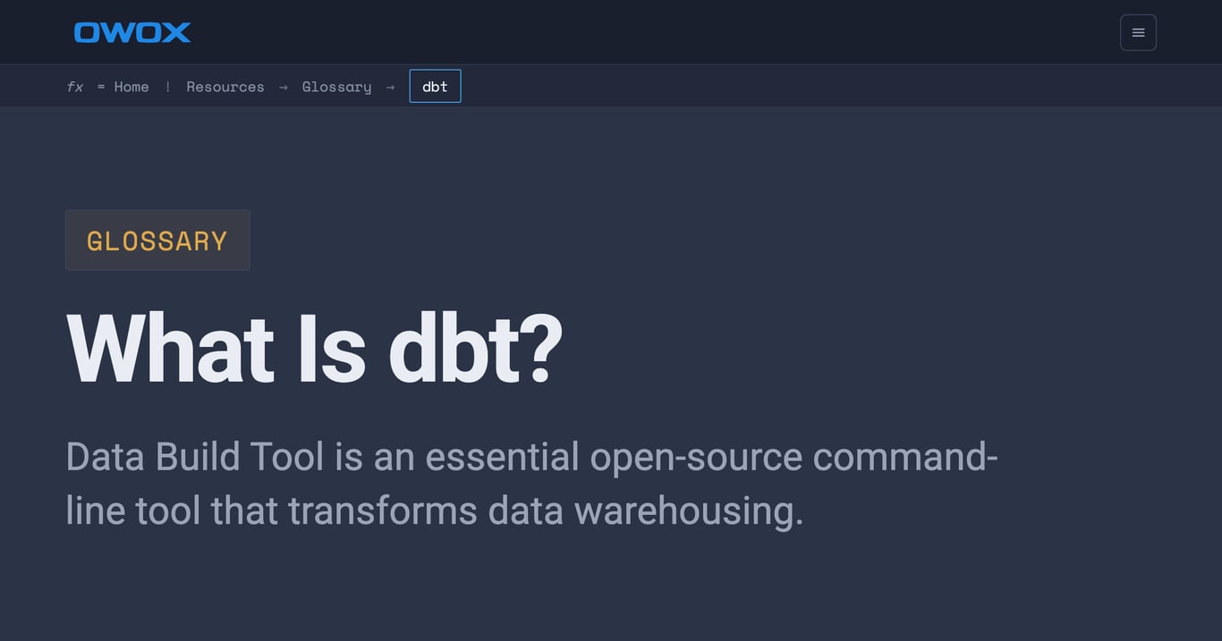What is dbt? Definition, Features & Use Cases