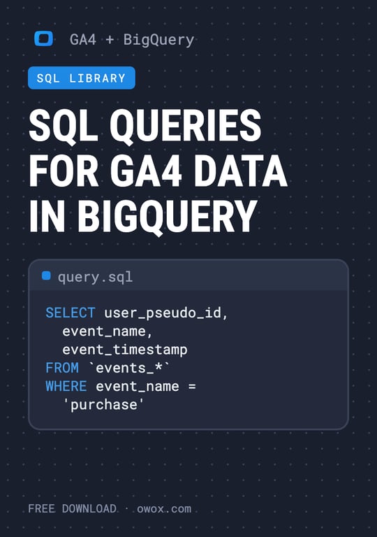 [GA4] BigQuery Export SQL queries library