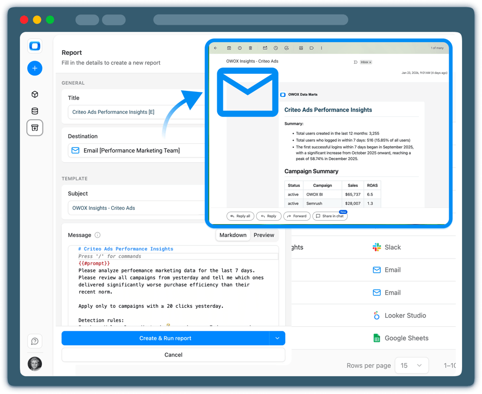 Step 4: Deliver Insights by Email