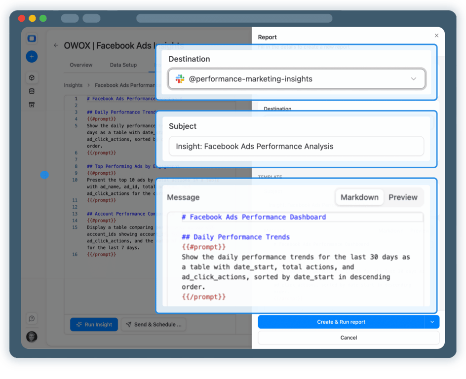 Step 5: Use Facebook Ads Data Across BI Tools & AI Insights