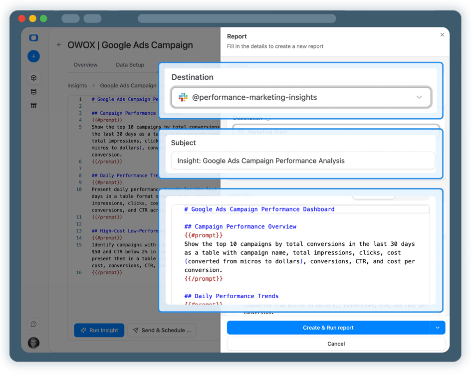 Step 5: Use Google Ads Data Across BI Tools & AI Insights