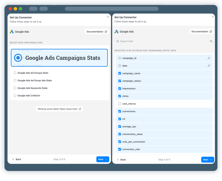 Step 3: Select API Endpoint & Fields