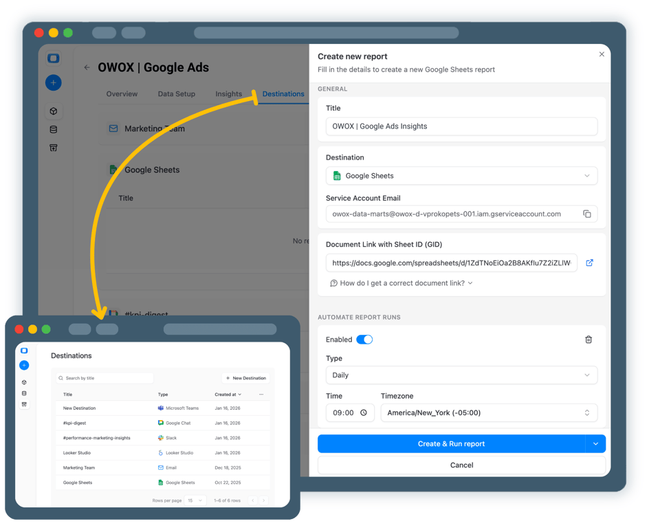 Step 4: Create Google Ads Report in Google Sheets