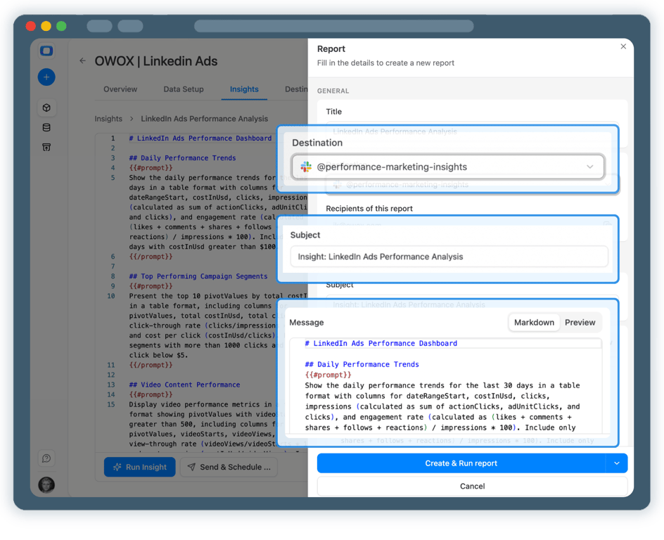 Step 5: Use LinkedIn Ads Data Across BI Tools & AI Insights