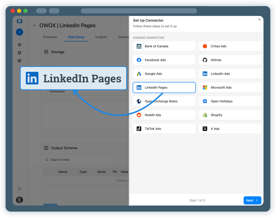 Step 2: Create LinkedIn Pages Data Mart