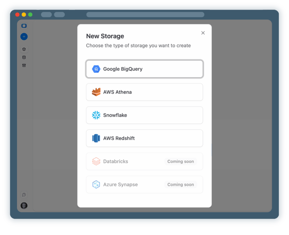 Step 2: Select a Data Storage