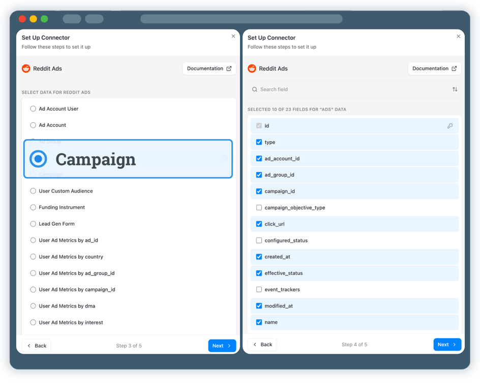Step 3: Select Reddit API Endpoint & Fields