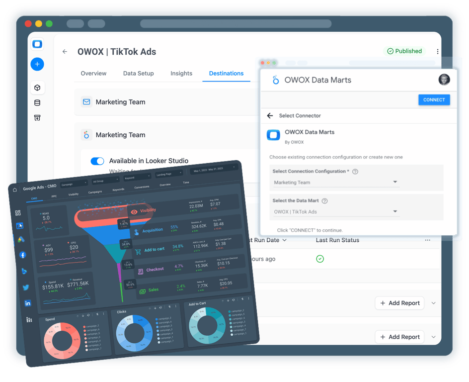 Step 4: Create TikTok Ads Report in Data Studio