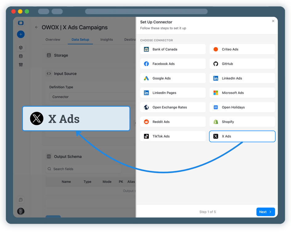 Step 2: Create an X Ads Data Mart