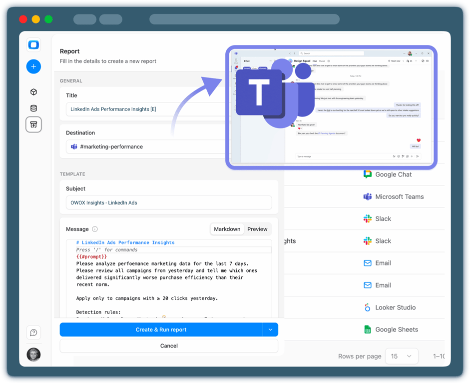 Step 4: Deliver Insights to Microsoft Teams