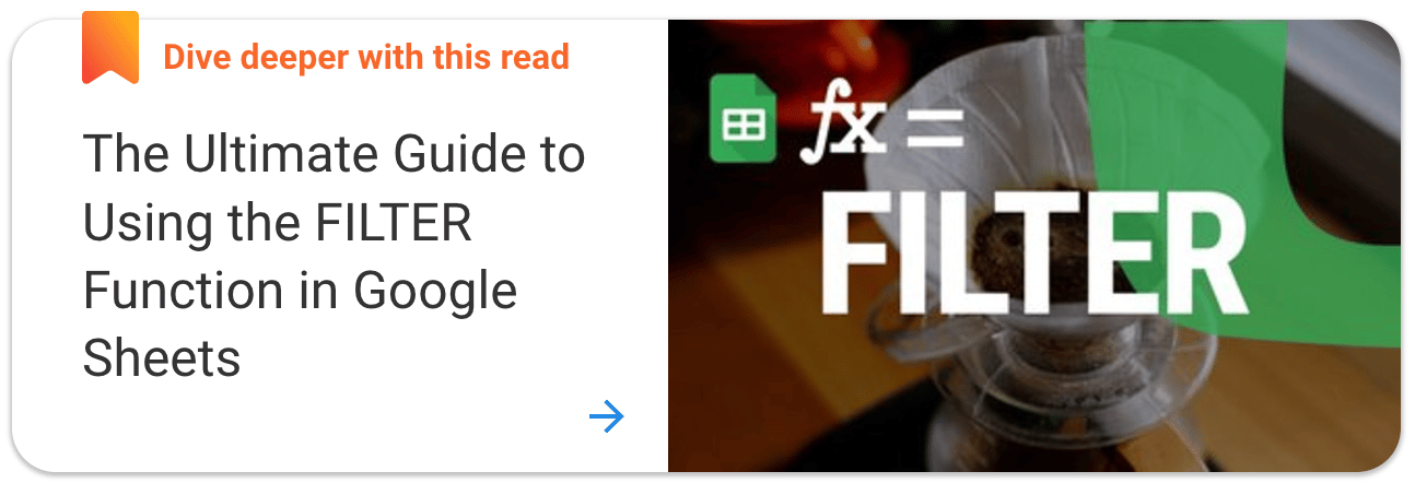 The Ultimate Guide to Using FILTER Function in Google Sheets