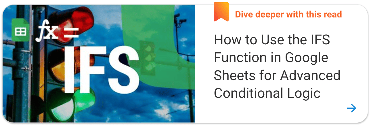 How to Use the IFS Function in Google Sheets for Advanced Conditional Logic